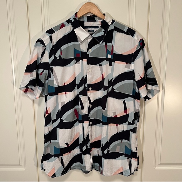 Perry Ellis Other - Perry Ellis Men's XL Stretch Cotton Shirt in fun colourful geometric pattern